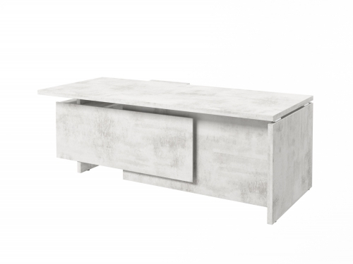 Стол с опорной тумбой FI-121R.DD (R) Хромикс белый Стол с опорной тумбой FI-121R.DD (R) Хромикс белый