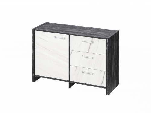 Тумба двухсекционная FI-12-01.G. Древесина Графит/Мрамор Леванто белый Тумба двухсекционная FI-12-01.G. Древесина Графит/Мрамор Леванто белый