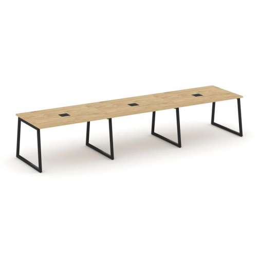 Style Project Стол переговорный SN-4T1.SPRG-022 Акация Лорка/Металл Антрацит/Заглушка Металл Антраци