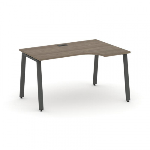 Style Project Стол рабочий эргоном. SN-6A.SPA-022(R) Антрацит/Металл Белый 1580*800/980*750 фото 26