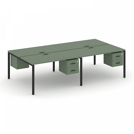 Бенч-система на 4 места с подвесными тумбами Concept CN.DRS-136