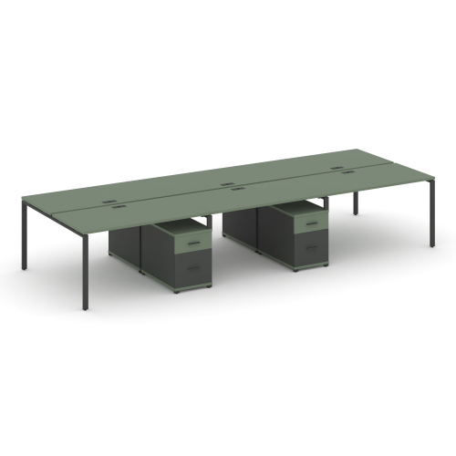 Бенч-система на 6 мест с 2 опорными тумбами Concept CN.DRS-346 фото 2