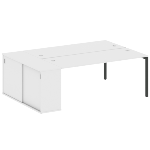 Бенч-система с шкафом-купе на П-обр. м/к Metal System Quattro 40БП.РС-СШК-1.5 фото 13