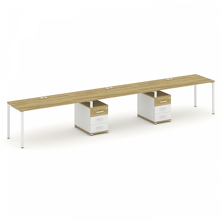 Бенч-система на 3 места с 2 опорными тумбами Concept CN.ORS-336