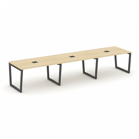 Style Project Стол переговорный SN-5T2.SPRG-021 Акация Лорка/Металл Антрацит/Заглушка Металл Антраци