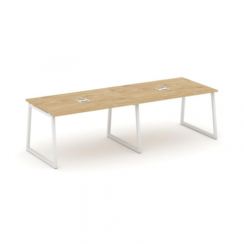 Style Project Стол переговорный SN-4T1.SPRG-014 Акация Лорка/Металл Антрацит/Заглушка Металл Антраци