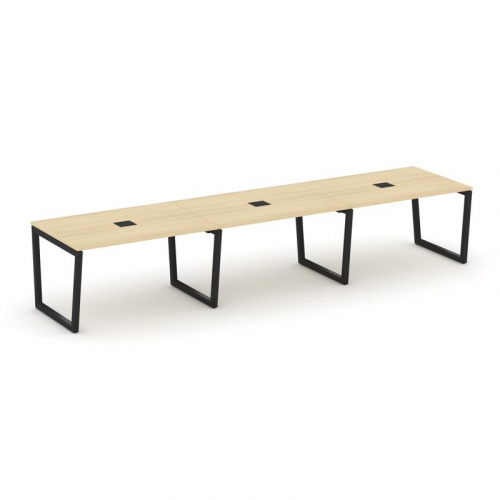 Style Project Стол переговорный SN-5T2.SPRG-021 Акация Лорка/Металл Антрацит/Заглушка Металл Антраци фото 7