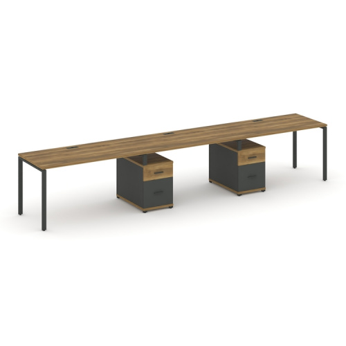 Бенч-система на 3 места с 2 опорными тумбами Concept CN.ORS-338