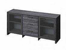 Тумба трехсекционная с 2 дверьми FB-13-02.D. Древесина Графит