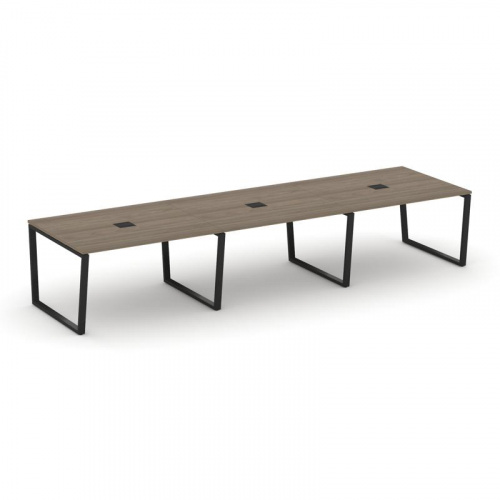Style Project Стол переговорный SN-6T2.SPRG-054 Акация Лорка/Металл Антрацит/Заглушка Металл Антраци фото 6