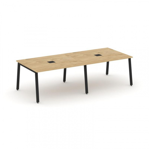 Style Project Стол переговорный SN-6A.SPRG-042 Дуб Наварра/Металл Белый 2360*1180*750 фото 11