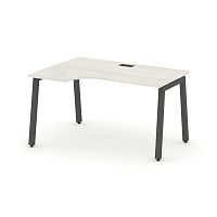 Style Project Стол рабочий эргоном. SN-5A.SPA-001(L) Дуб Наварра/Металл Антрацит 1380*600/980*750