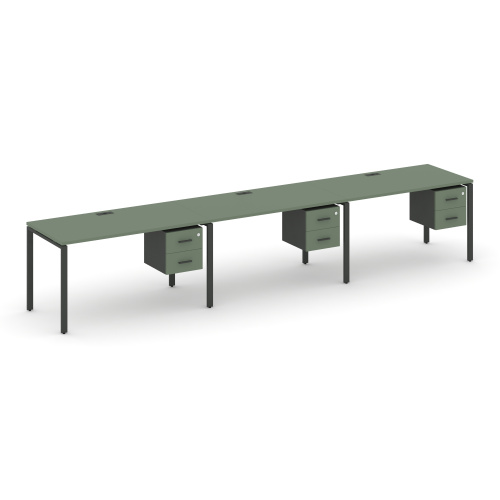 Бенч-система на 3 места с подвесными тумбами Concept CN.ORS-135 фото 2