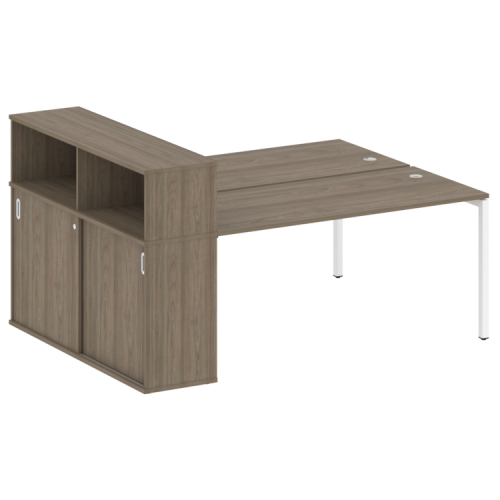 Бенч-система с шкафом-купе на П-обр. м/к Metal System Quattro 40БП.РС-СШК-2.4 фото 2