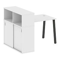 Стол письменный с шкафом-купе на А-обр. м/к Metal System БА.РС-СШК-3.1