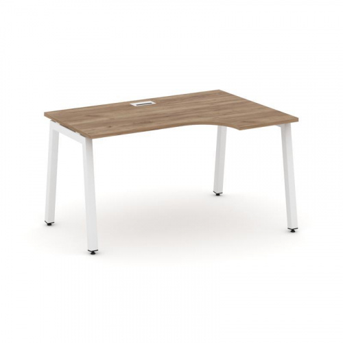 Style Project Стол рабочий эргоном. SN-5A.SPA-022(R) Дуб Наварра/Металл Антрацит 1580*800/980*750 фото 15