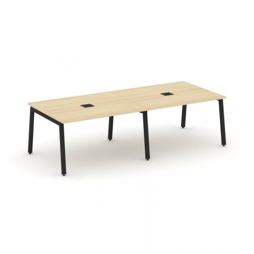 Style Project Стол переговорный SN-5A.SPRG-042 Акация Лорка/Металл Белый 2360*1180*750 фото 4