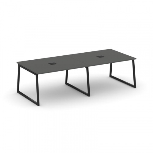 Style Project Стол переговорный SN-4T1.SPRG-042 Акация Лорка/Металл Антрацит/Заглушка Металл Антраци фото 4