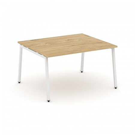 Style Project Стол переговорный SN-4A.SPRG-033.3 Тиквуд Светлый/Металл Белый 1380*1180*750