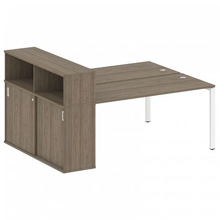 Бенч-система с шкафом-купе на П-обр. м/к Metal System БП.РС-СШК-2.4