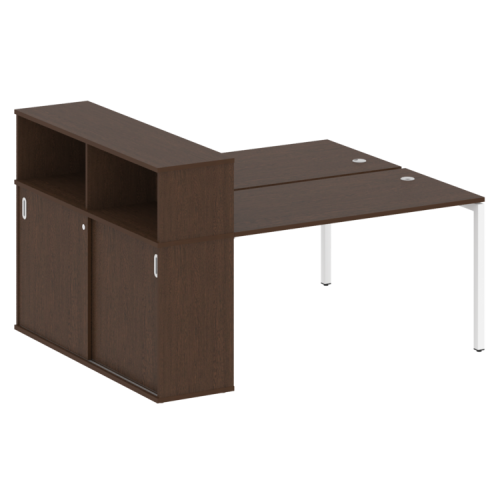 Бенч-система с шкафом-купе на П-обр. м/к Metal System Quattro 40БП.РС-СШК-2.3 фото 5