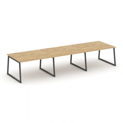 Style Project Стол переговорный SN-4T1.SPRG-053.3 Акация Лорка/Металл Антрацит 4410*1180*750 фото 4