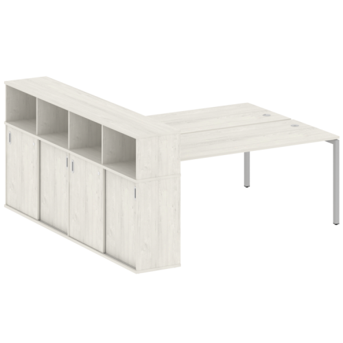 Бенч-система с шкафом-купе на П-обр. м/к Metal System Quattro 40БП.РС-СШК-4.5 фото 6 Бенч-система с шкафом-купе на П-обр. м/к Metal System Quattro 40БП.РС-СШК-4.5 фото 6