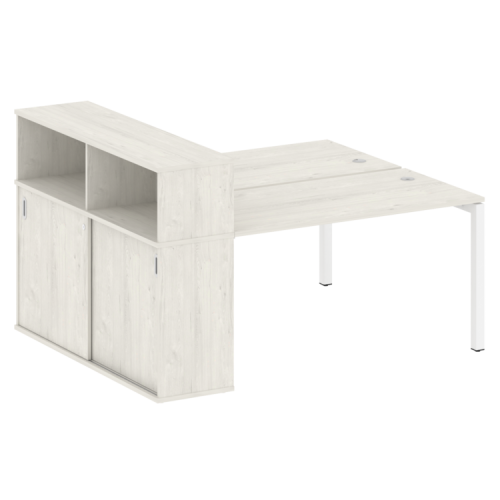 Бенч-система с шкафом-купе на П-обр. м/к Metal System Quattro 50БП.РС-СШК-2.3 фото 4