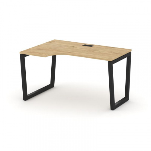 Style Project Стол рабочий эргоном. SN-5T2.SPA-012(L) Акация Лорка/Металл Антрацит/Заглушка Пластик
