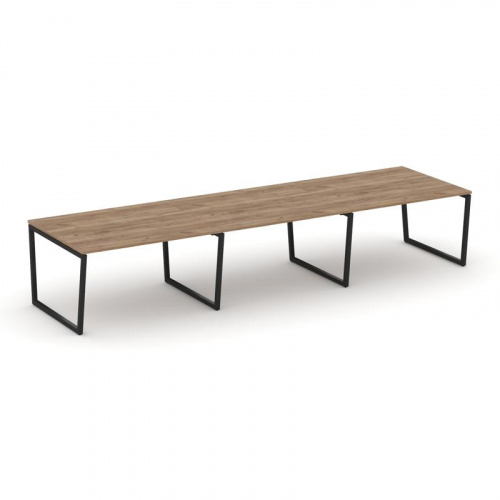 Style Project Стол переговорный SN-4T2.SPRG-052.3 Акация Лорка/Металл Антрацит 3540*1180*750 фото 4