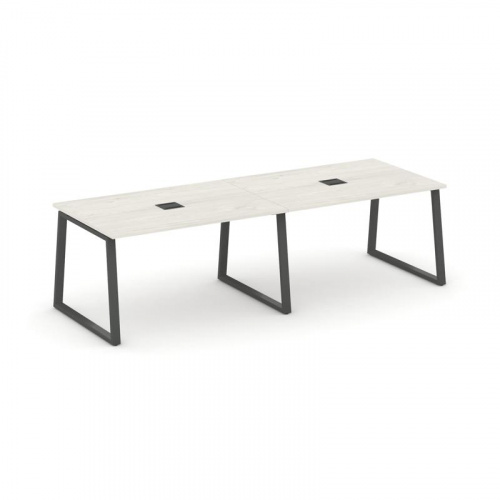 Style Project Стол переговорный SN-6T1.SPRG-014 Акация Лорка/Металл Антрацит/Заглушка Металл Антраци фото 24