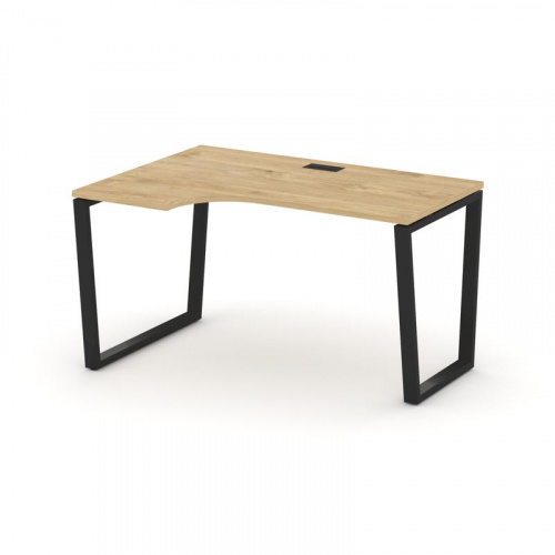 Style Project Стол рабочий эргоном. SN-6T2.SPA-002(L) Акация Лорка/Металл Антрацит/Заглушка Пластик