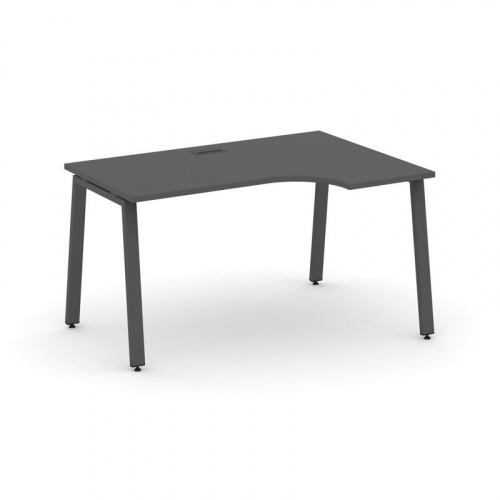 Style Project Стол рабочий эргоном. SN-6A.SPA-022(R) Антрацит/Металл Белый 1580*800/980*750 фото 15