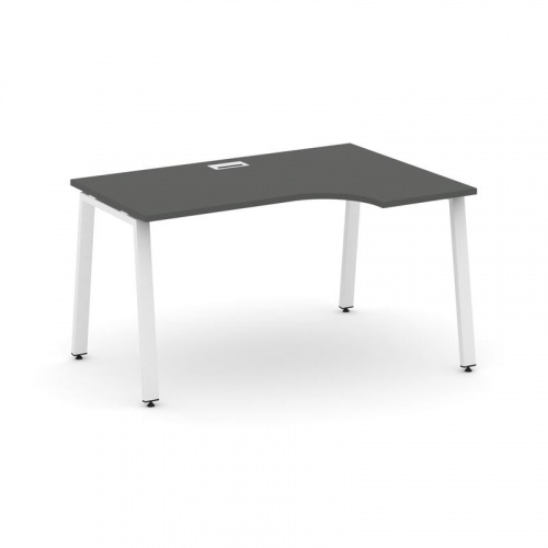 Style Project Стол рабочий эргоном. SN-6A.SPA-022(R) Антрацит/Металл Белый 1580*800/980*750 фото 28