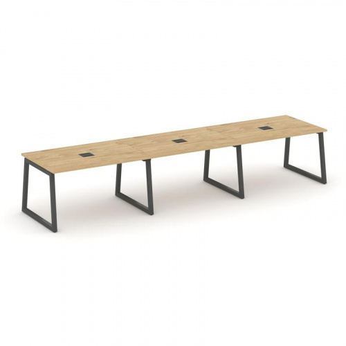 Style Project Стол переговорный SN-5T1.SPRG-024 Акация Лорка/Металл Антрацит/Заглушка Металл Антраци фото 8