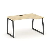 Style Project Стол рабочий эргоном. SN-4T1.SPA-022(R) Акация Лорка/Металл Антрацит/Заглушка Пластик