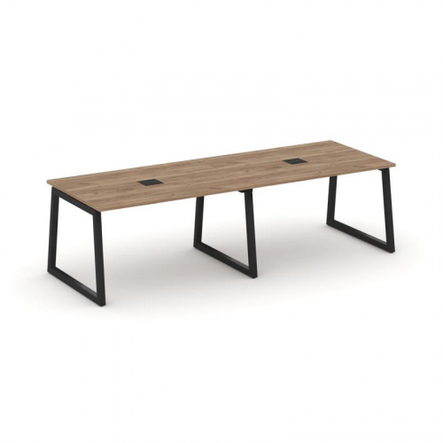 Style Project Стол переговорный SN-5T1.SPRG-014 Акация Лорка/Металл Антрацит/Заглушка Металл Антраци фото 8