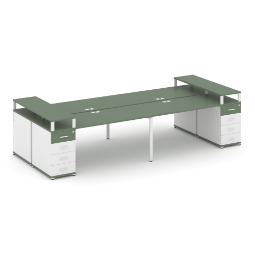 Бенч-система на 4 места с 2 опорными тумбами Concept CN.DRS-444 фото 5