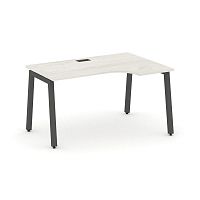 Style Project Стол рабочий эргоном. SN-5A.SPA-022(R) Дуб Наварра/Металл Антрацит 1580*800/980*750