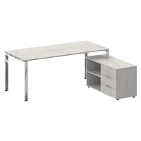 Стол руководителя с тумбой Metal System Direct БГ.СРТ-5.8 (R)