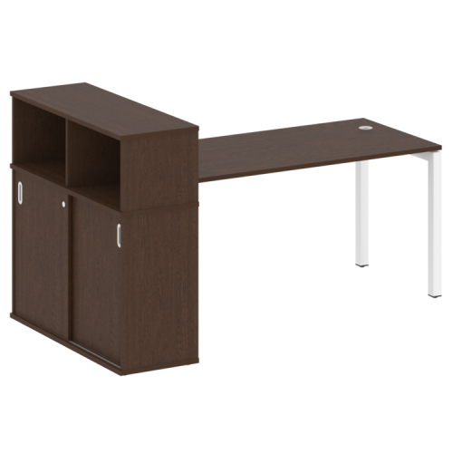 Стол офисный с шкафом-купе на П-обр. м/к Metal System Quattro 50БП.РС-СШК-3.4 фото 6