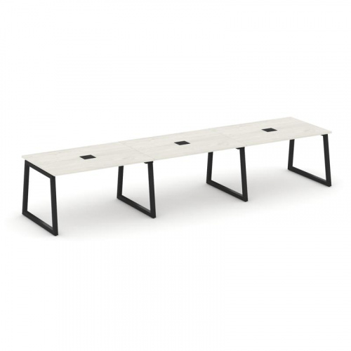 Style Project Стол переговорный SN-5T1.SPRG-024 Акация Лорка/Металл Антрацит/Заглушка Металл Антраци фото 9