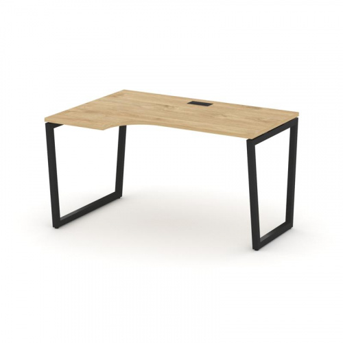 Style Project Стол рабочий эргоном. SN-4T2.SPA-011(L) Акация Лорка/Металл Антрацит/Заглушка Пластик