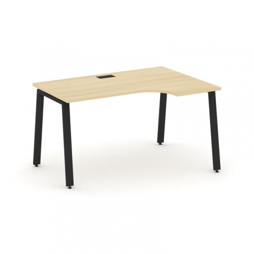 Style Project Стол рабочий эргоном. SN-6A.SPA-022(R) Антрацит/Металл Белый 1580*800/980*750 фото 14