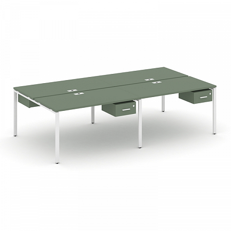 Бенч-система на 4 места с подвесными тумбами Concept CN.DRS-130