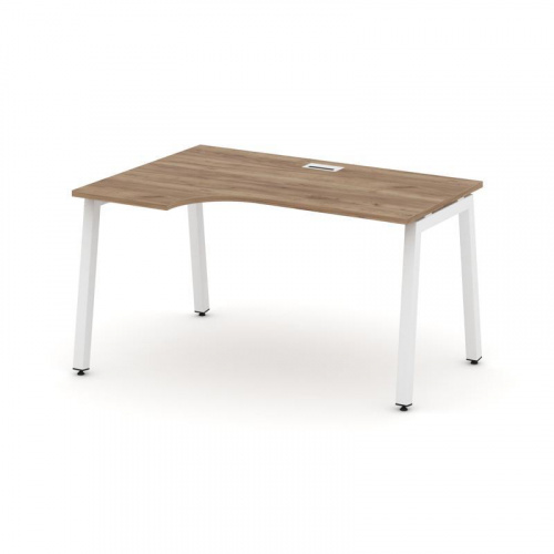 Style Project Стол рабочий эргоном. SN-5A.SPA-001(L) Дуб Наварра/Металл Антрацит 1380*600/980*750 фото 24