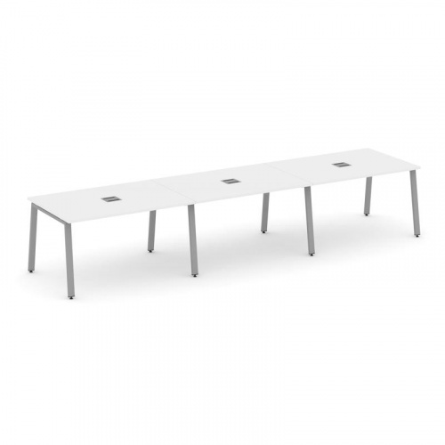 Style Project Стол переговорный SN-6A.SPRG-024 Дуб Наварра/Металл Белый 4740*980*750 фото 2