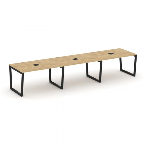 Style Project Стол переговорный SN-5T2.SPRG-021 Акация Лорка/Металл Антрацит/Заглушка Металл Антраци