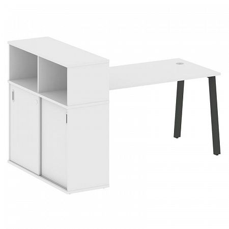 Стол письменный с шкафом-купе на А-обр. м/к Metal System БА.РС-СШК-3.3