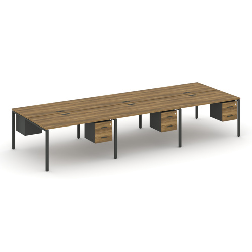 Бенч-система на 6 мест с подвесными тумбами Concept CN.DRS-156